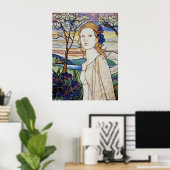 PMACarlson Lady in het Poster van Lace (Thuiskantoor)