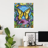 PMACarlson Tiger Butterfly Poster (Thuiskantoor)