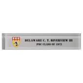 PMC DESK NAMEPLATE w/PMC Seal (BLK-TEKST) Naambordje (Voorkant)