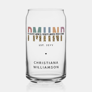 PMHNP Luipaard Print Psychiatrische Geestelijke Ge Blikvorm Glas