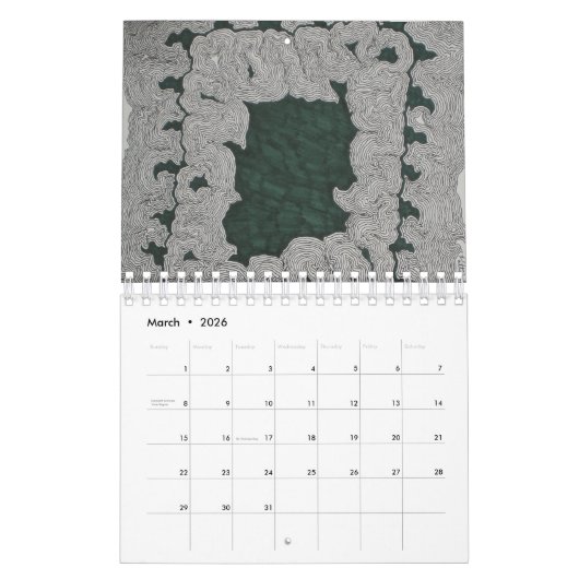 PMJArts 2016 calendrier de 12 mois (Mar 2026)