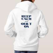 PMQG Dames Hoodie Houd Kalm En Quilt Aan (Achterkant)