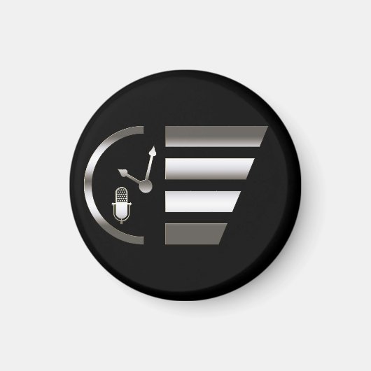 PMRP Chrome Mini-Logo Magnet — Petit, Arrondi (Devant)