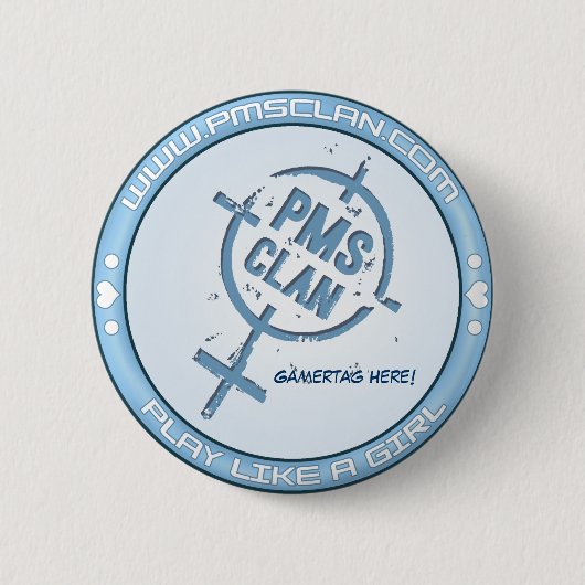 PMS Button - Blauw Logo 2 (Voorkant)