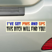 PMS EN GPS BUMPERSTICKER (Op auto)