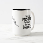 PMS et ESP Humour femmes Mug café (Devant droit)