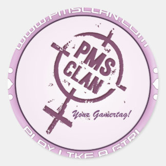 PMS Sticker- Paarse Logo 2 Ronde Sticker