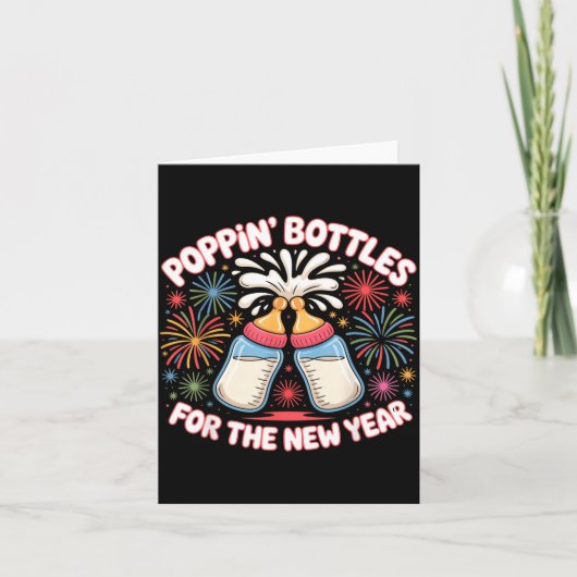 Pn Bottles For The New Year Funny Baby Milk Toast  Kaart (Voorkant)