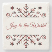 Pneembaar snowflake stenen onderzetter (Voorkant)