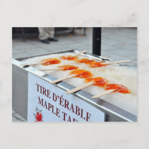 Pneu d'érable Taffy D'Erable Québec Carte postale 