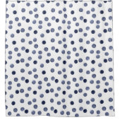 Pneuka bleu point d'aquarelle rideau de douche (Devant)