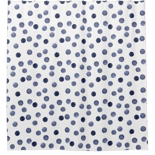 Pneuka bleu point d'aquarelle rideau de douche (Devant)