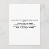 Pneumonoultramicroscopische silicovulkanoconiose briefkaart (Voorkant)