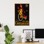 Pneus Continental Paris 1900 AFFICHE IMPRIMEE A5-A (Bureau à domicile)