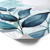 Pneus d'hiver Mariage floral Affiche de bienvenue (Coin)