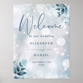 Pneus d'hiver Mariage floral Affiche de bienvenue (Devant)