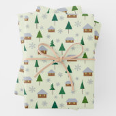 Pneus et sapins enveloppant du papier (En situation)