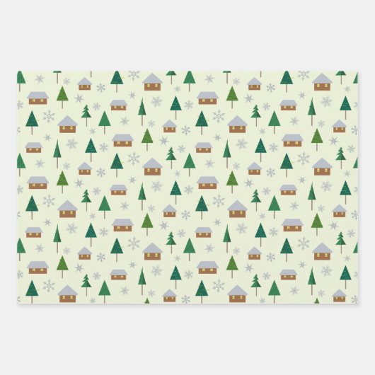 Pneus et sapins enveloppant du papier (Devant)