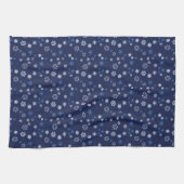 Pneus Sur Serviettes De Cuisine Bleues (Horizontal)