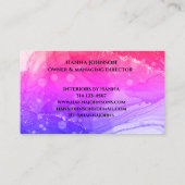 PNK Gold Marmer Agaat Monogram initiaal geode Visitekaartje (Achterkant)