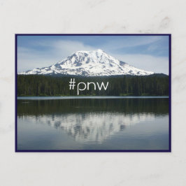 #pnw (hashtag Pacific Northwest) met Mt Adams Briefkaart