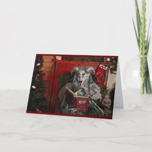 PNW Krampus Folded Holiday Card Feestdagen Kaart