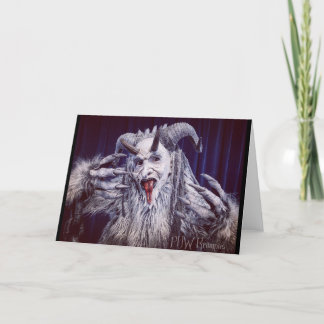 PNW Krampus Vouw Kerstkaart Feestdagen Kaart