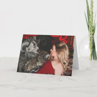 PNW Krampus Vouw Kerstkaart Feestdagen Kaart