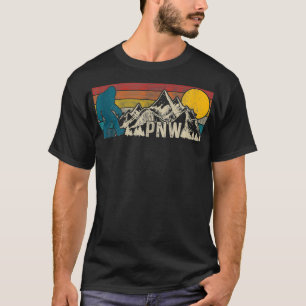 PNW Pacific Northwest Bigfoot Natuur Outdo T-shirt