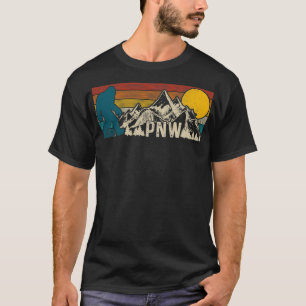 PNW Pacific Northwest Bigfoot Natuur Outdo T-shirt