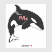 PNW Pacific Northwest Killer Whale Orca Sticker (Vel)