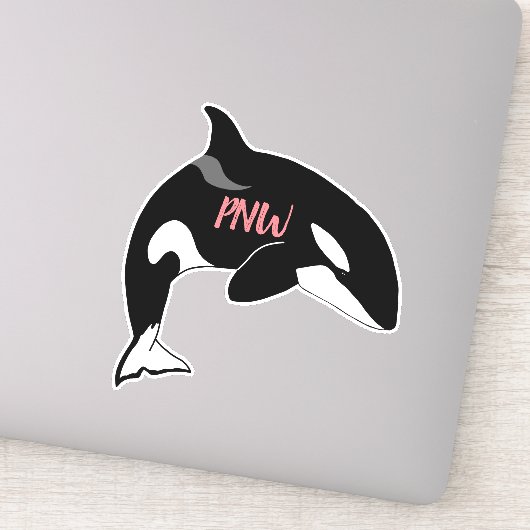 PNW Pacific Northwest Killer Whale Orca Sticker (Detail)