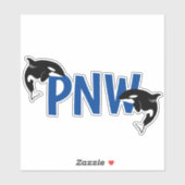 PNW Pacific Northwest Killer Whale Orca Sticker (Vel)