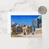 Po-i Kalyan, Bukhara sur une carte de l'Aïd Moubar (Devant/Arrière en situation)