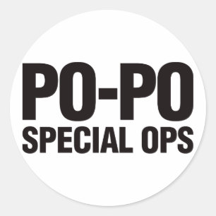 Po-Po Speciale Ops Ronde Sticker