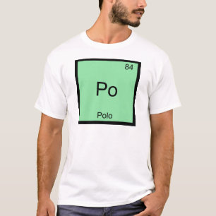 Po - Polo Grappig Chemie Element Symbool T-Shirt
