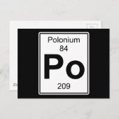 Po - Polonium Briefkaart (Voorkant / Achterkant)