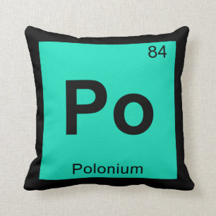 Po - Polonium Chemie Periodiek Systeem Symbool Kussen
