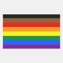 POC Inclusief LGBTQ+ Pride Rectangle Sticker