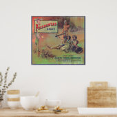 Pocahontas Oranje LabelPorterville, CA Poster (Keuken)