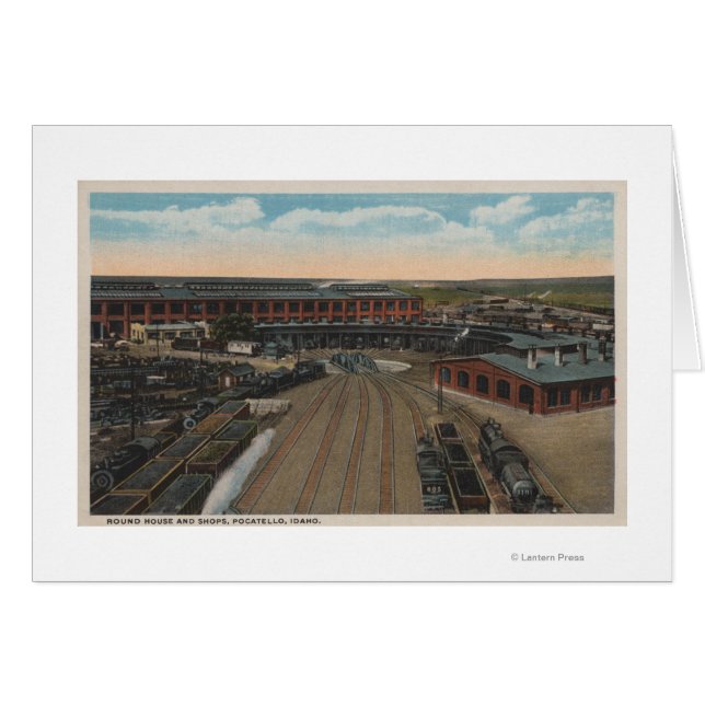 Pocatello, ID - Train Depot Round House en (Voorkant Horizontaal)
