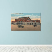 Pocatello, ID — Uitzicht buitenzijde trein Canvas Afdruk (Insitu (Houten vloer))