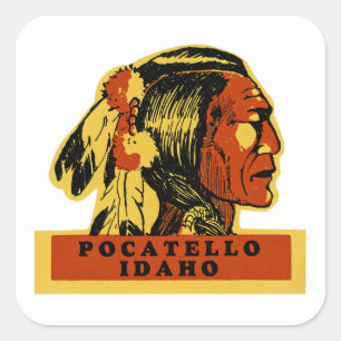 Pocatello Idaho Vierkante Sticker