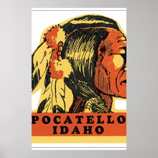 Pocatello Idaho Vintage Travel Poster (Voorkant)