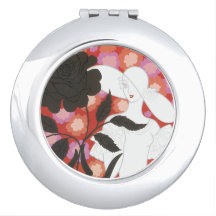 Art vintage Nouveau dans le miroir de coiffeuse