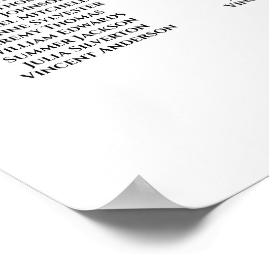 Poche Boho Roses 24 Tableau Mariage Siège (Coin)