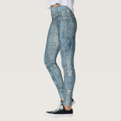 Poche couleur denim bleu clair Leggings (Gauche)