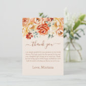 Poche de rouille Carte de remerciements de Fêtes d (Debout devant)