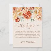 Poche de rouille Carte de remerciements de Fêtes d (Devant)