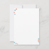 Poche et Carte de remerciements point bleu (Dos)